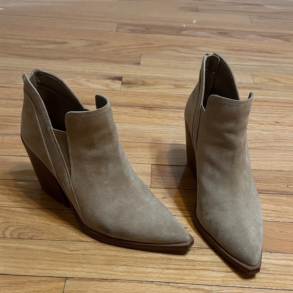 Vince Camuto Taupe Ankle Booties